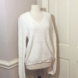 White Cable Knit Sweater